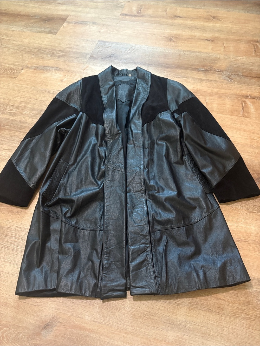 Preston & York vintage 80s leather and suede patchwork Coat/Jacket 2X